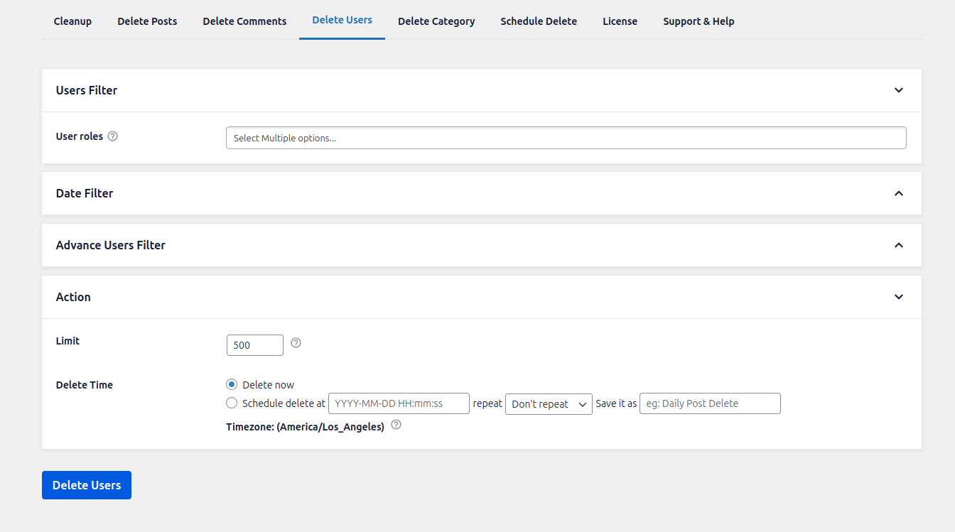 حذف یکجا کاربران اسپم وردپرس