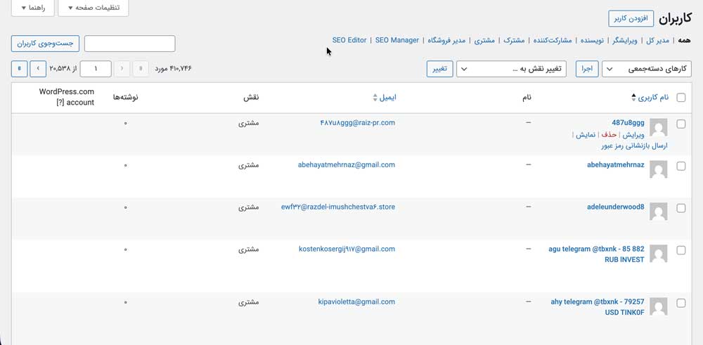 حذف کاربران وردپرس با افزونه